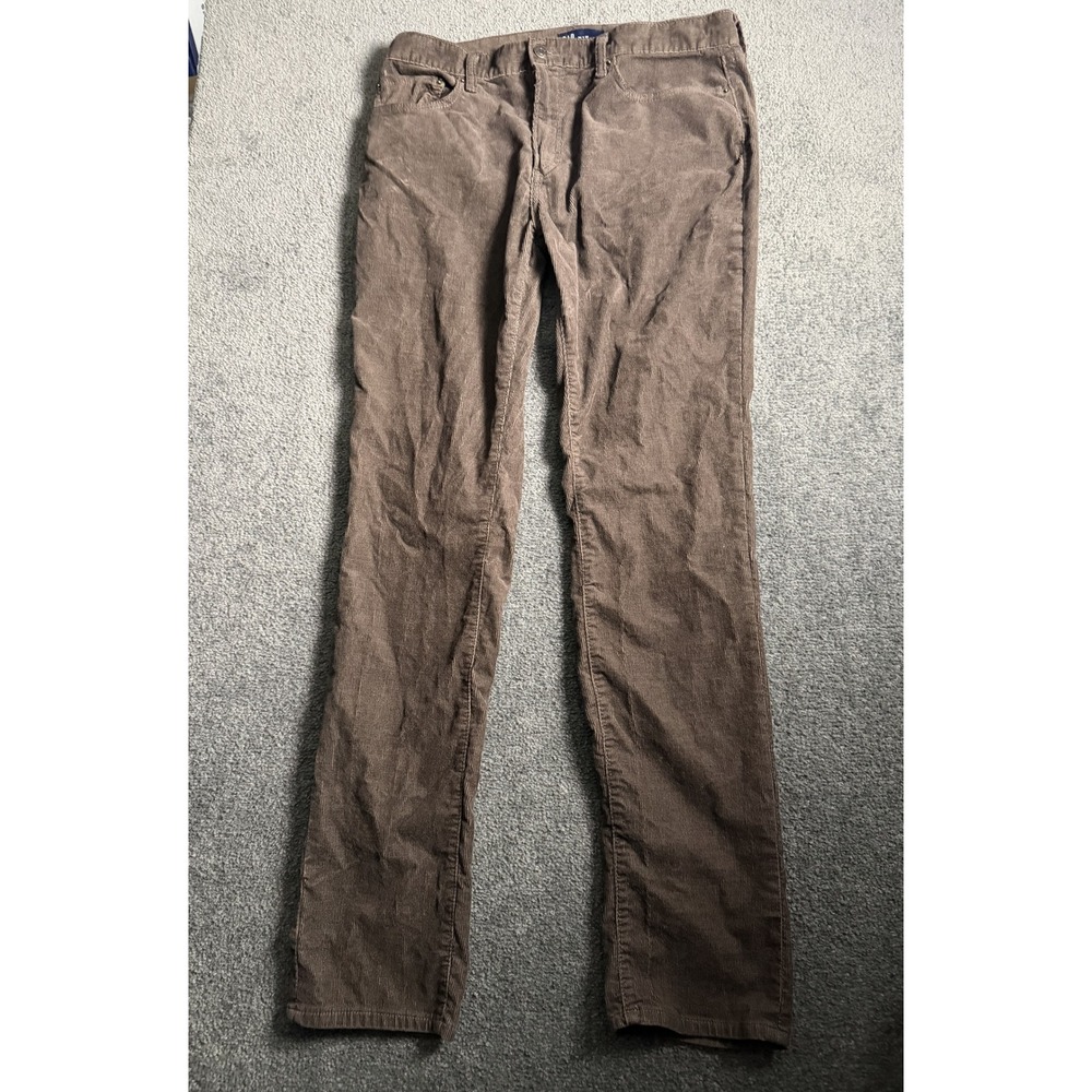 Gap Mens Brown Slim 5-Pocket Corduroy Pants 34x34 Cotton Stretch 497164-01